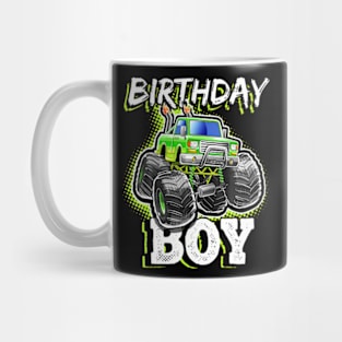 Birthday Boy Monster Truck Birthday Party For Boys Kids Mug